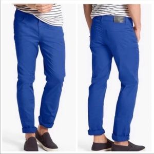 Men's Paige Normandie straight leg electric blue denim jeans size 34